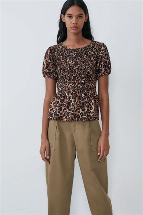 top leopardo zara